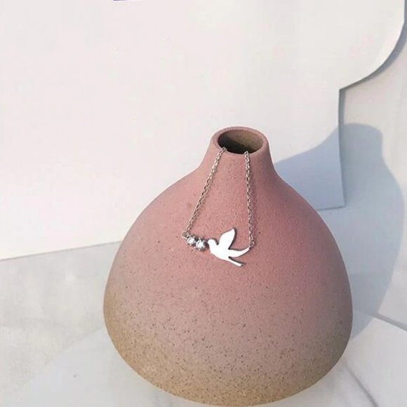 NEW 925 Sterling Silver Diamond Bird Necklace - Picture 5 of 8